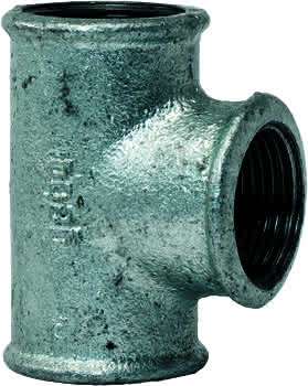 gebofittings Temperguss Gewindefittings 130-T-Stk. 3/4"x1/2"x3/4",red.,verz. gebofittings Temperguss Gewindefittings 130-T-Stk. 3/4"x1/2"x3/4",red.,verz.