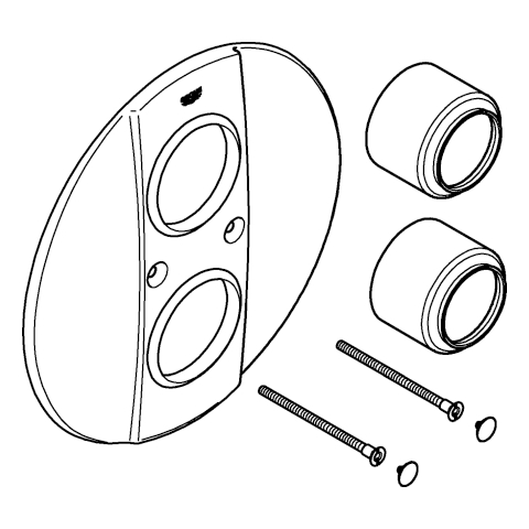 GROHE Rosette 47749 chrom für FMS Grohtherm 2000