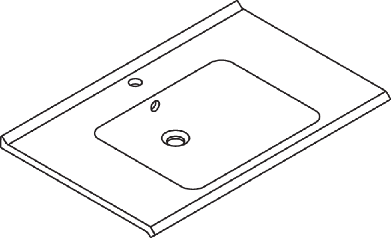 HEWI Waschtisch S-Form, modular mit Überlauf, 850x550mm, 1 HL
