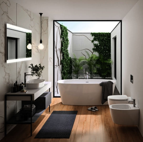 IS Oval-Badewanne DEA, freistehend, 1700x750x475/610mm, Weiß