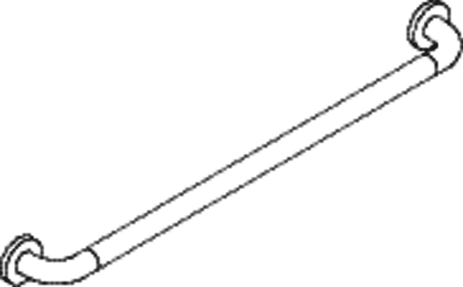 HEWI Badetuchhalter Ser 477 BA1.1, d:33mm AM:800mm lichtgrau