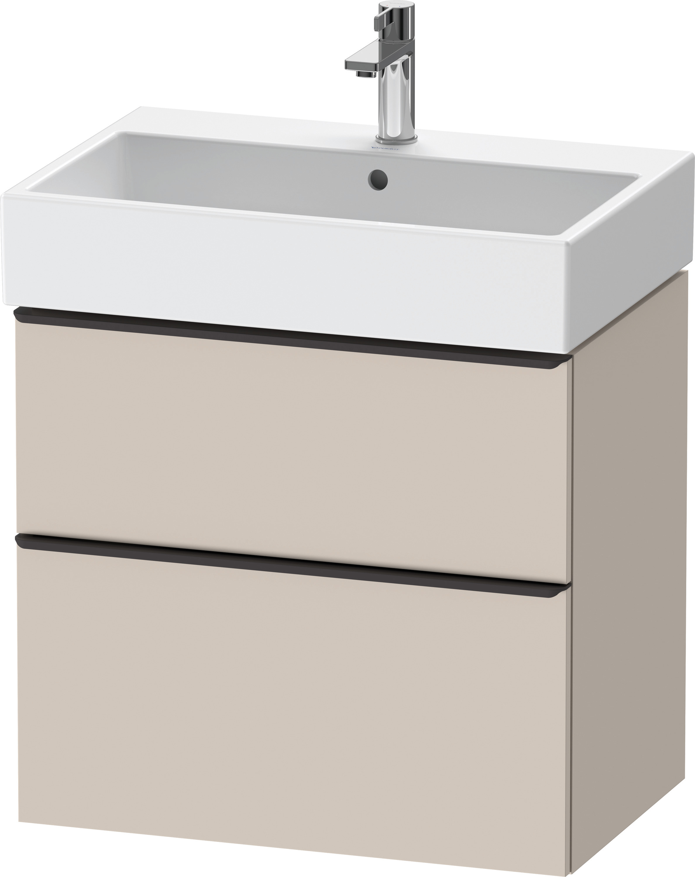 Duravit D-Neo WTU,Ausz:1,Schubk:1,GR:Dia.Schw 684x442x625mm,Wandh,Taupe Matt,Dekor