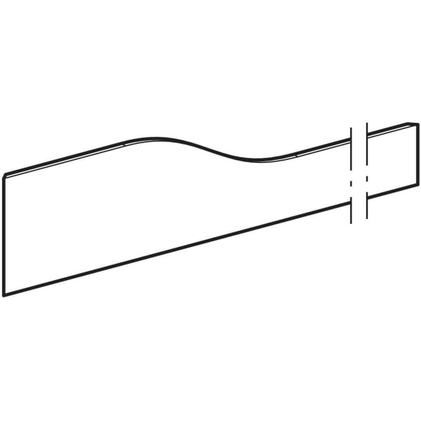 Geberit Bambini Dekorblende, Front für 3 WT-Arm., tieferes Becken re, weiß