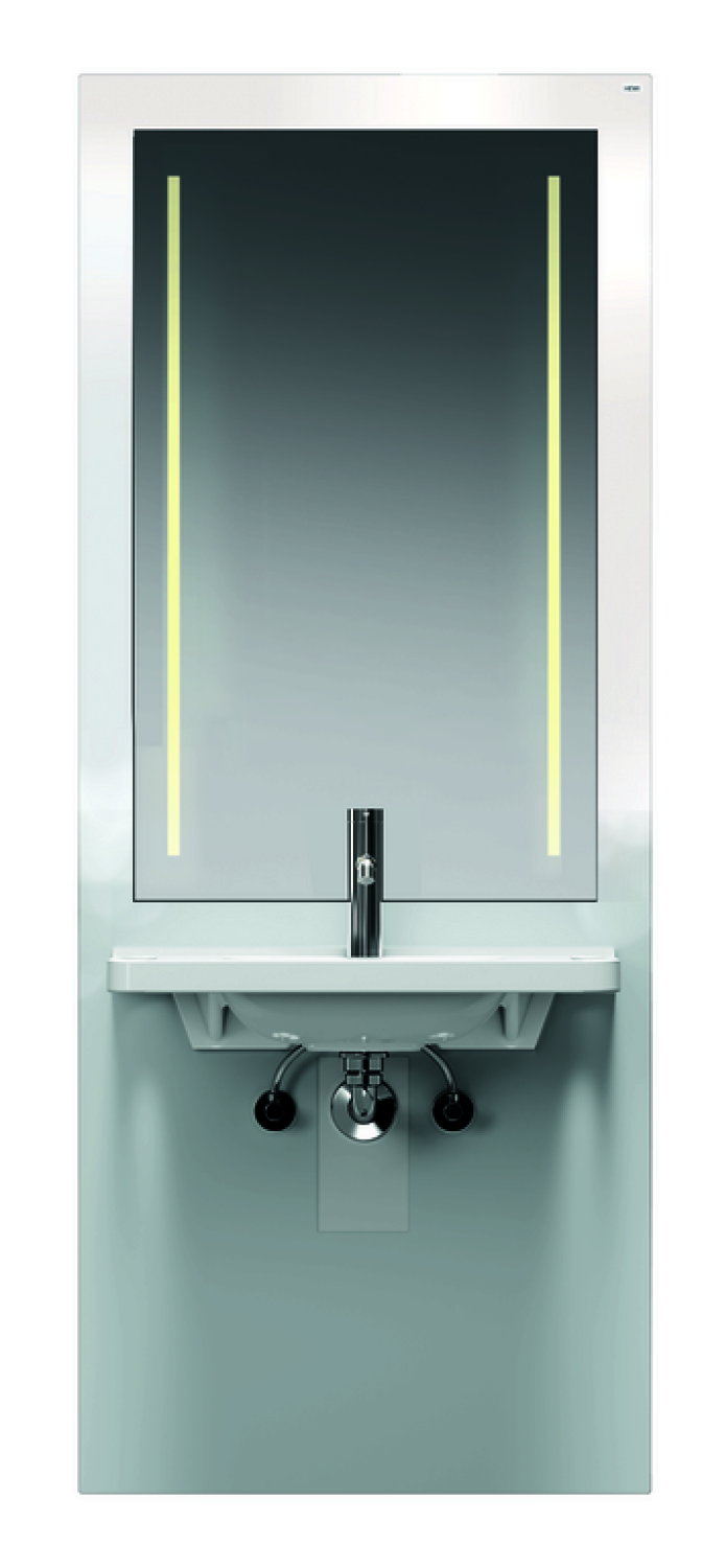 HEWI Waschtisch-Modul S50, WT 950.11.161,LED-Spiegel,weiß