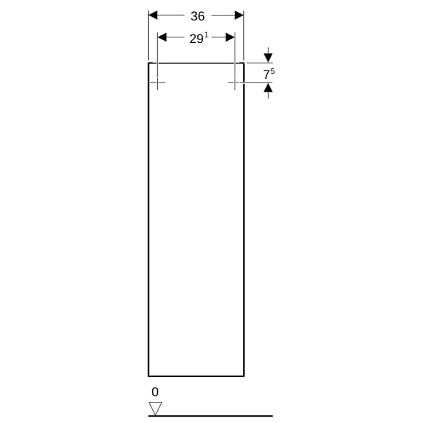 Geberit Smyle Mittel-HS, eckig, mit einer Tür 36x118x29,9cm, sand-grau