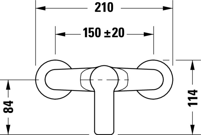 DU D-Code 2.0 Einh.-Brausemischer Aufp. Keramikmischsystem, Chrom HG
