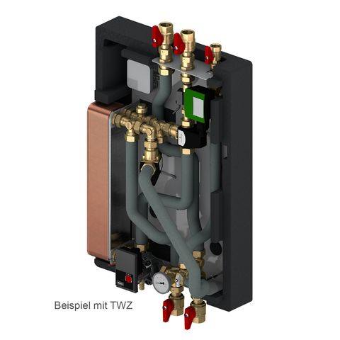 Flamco Frischwasserstation thermostatisch ohne Brauchwasserzirkulation, DN 25