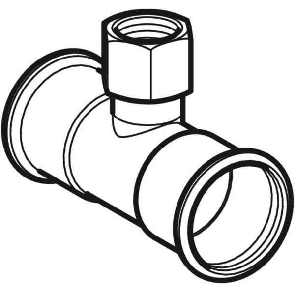 Geberit Mapress C-Stahl T-Stück mit IG d15-Rp1/2-15 verzinkt