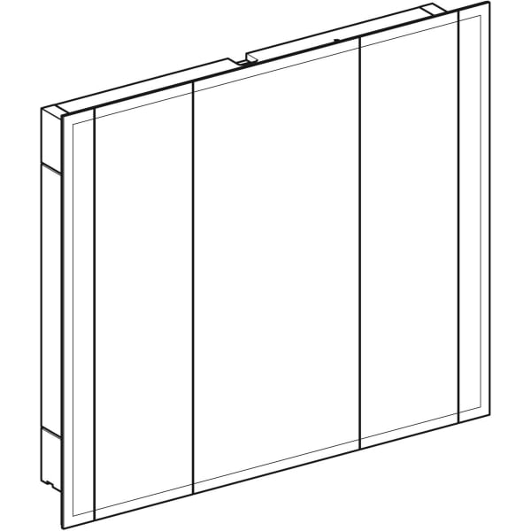 Geberit ONE Spiegelschrank mit Beleuchtung drei Türen, 115x100x16cm