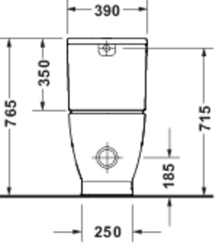 Duravit D-Code Stand-WC f.Kombi.,Tiefsp., Abgang Waagr.,Weiß Hochglanz