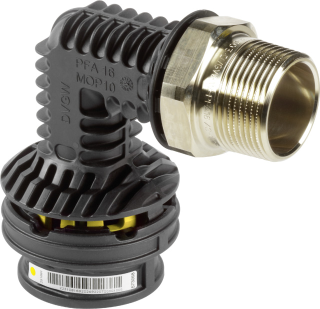 Viega Bogen 90 Grad SC Geopress K 9714G in 40mm x R1 1/4 Kunststoff