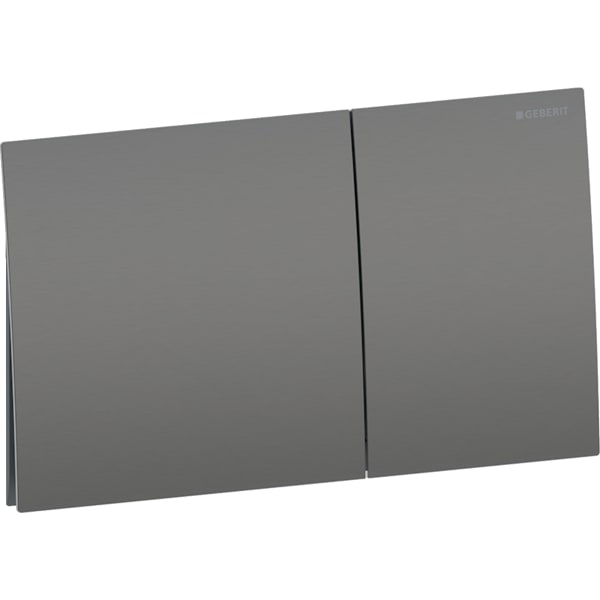 Geberit Sigma70 BetPl., eckig, f. 2-Mengen-Sp schwarzchrom gebürstet, Etc