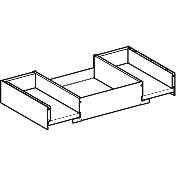 Geberit Obere Schublade f. iCon Unterschrank für Waschtisch B:75cm, verkürtze Ausld.