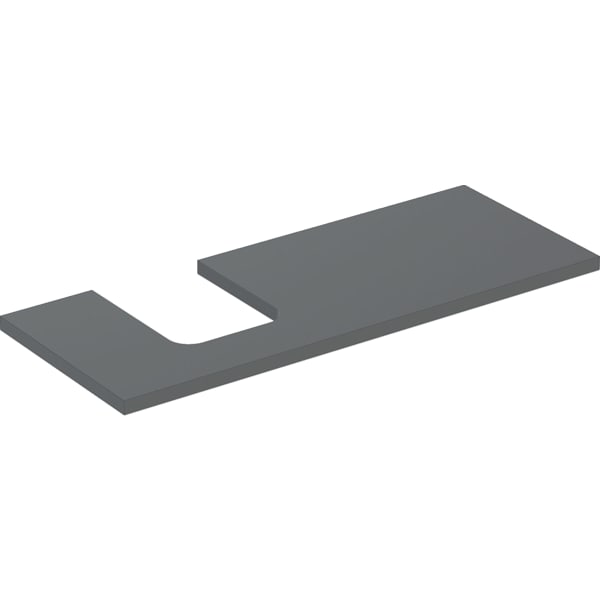 Geberit ONE WT-Pl. Aus li für AWT Schalenform 120x3x47cm, lava matt