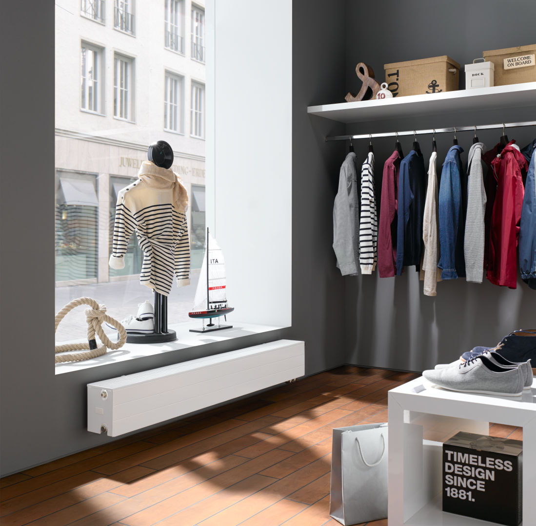 Kermi Line-V T11 905x63x805 QN1018, RAL9016, 10bar, Vent.li,m.Abd,BK