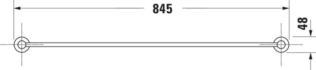 DU D-Code HTH, Arme 1 848x80x48 mm, Chrom