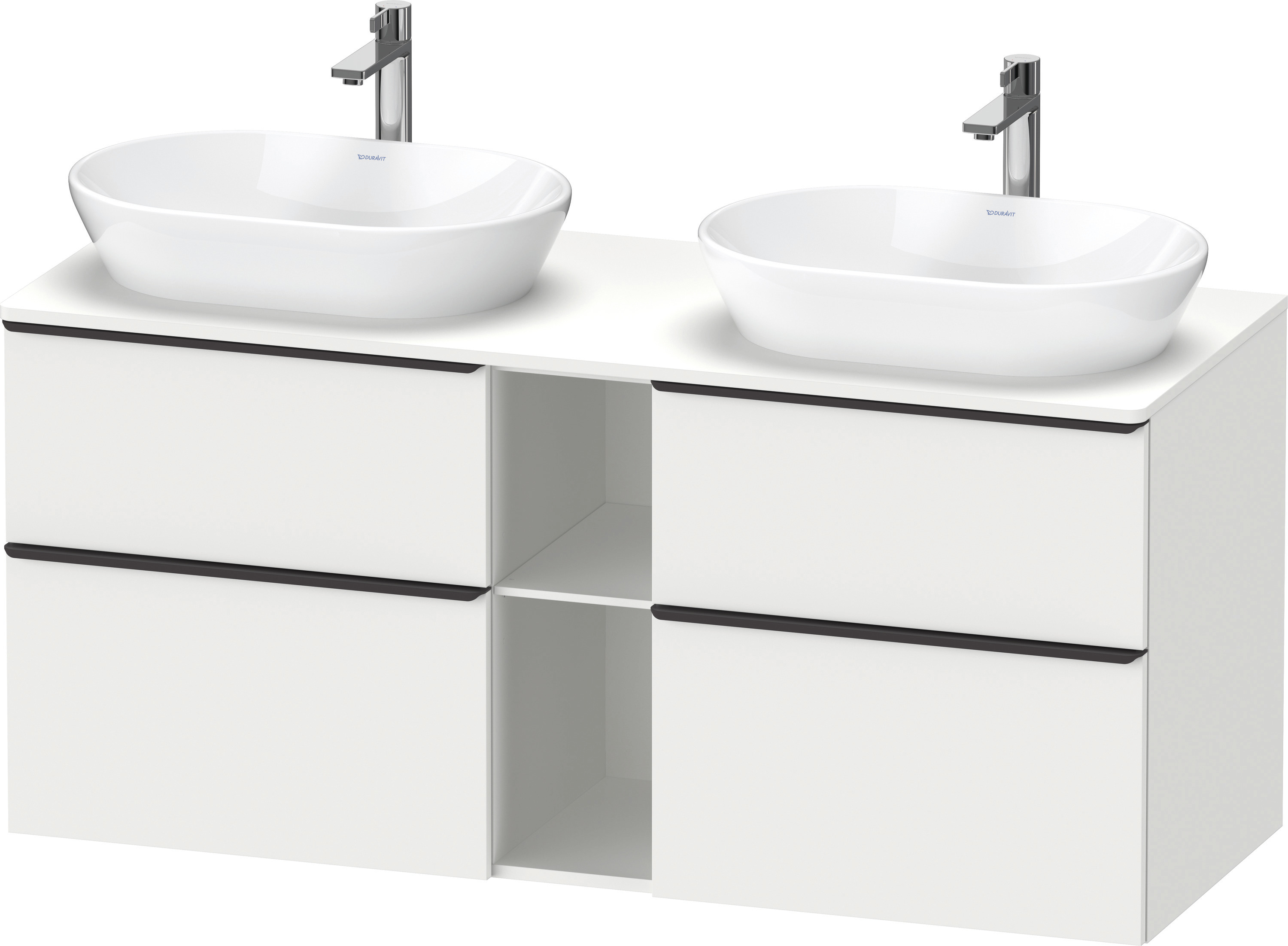 Duravit D-Neo,Kons-WTU,B,AZ:2,SBK:2,Gr:D Schw 1400x550x644mm,Wandh.Weiß Matt,Dekor