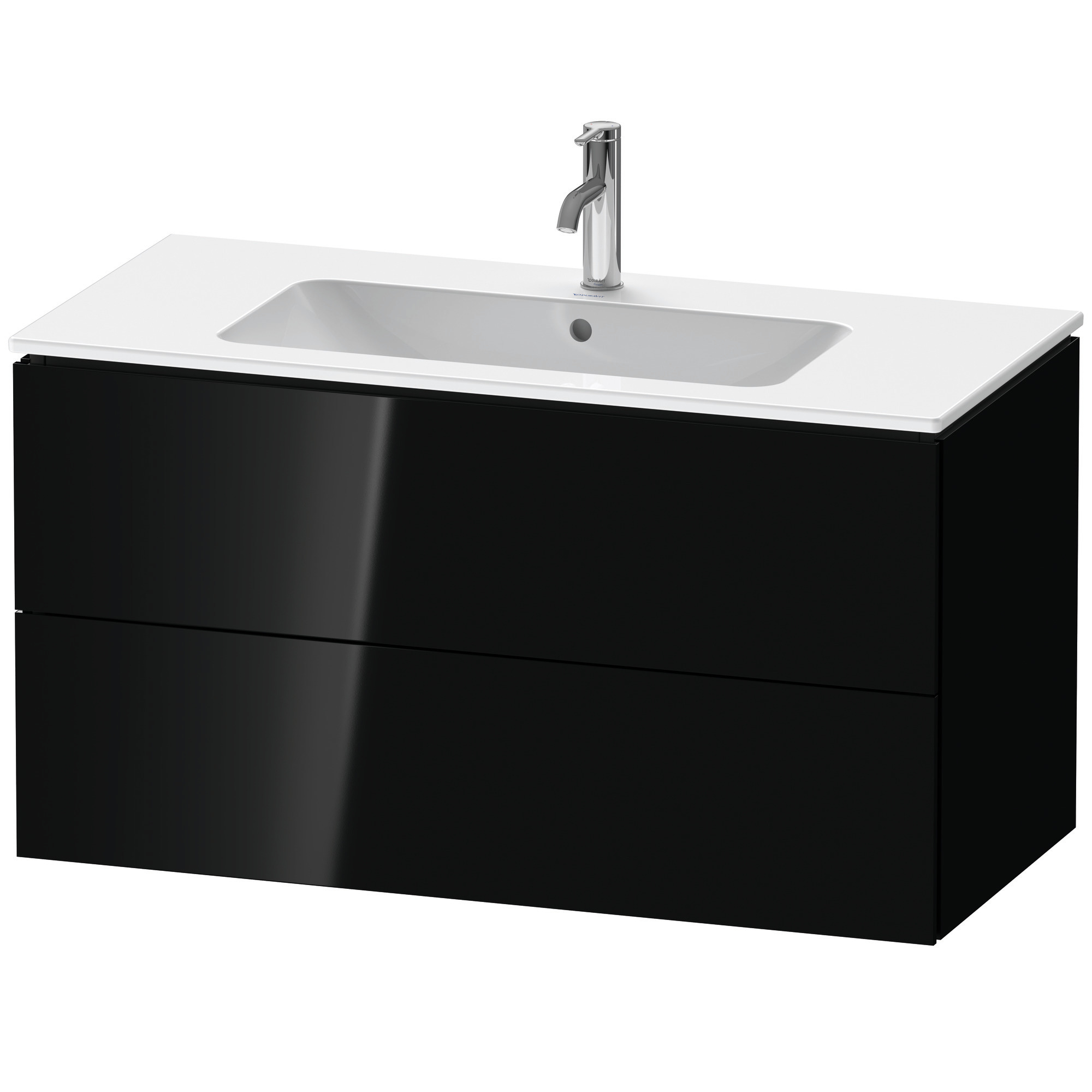 Duravit WTU wandhängend L-Cube 481x1020x550mm 2 SchKa, f.233610, schwarz hochglanz
