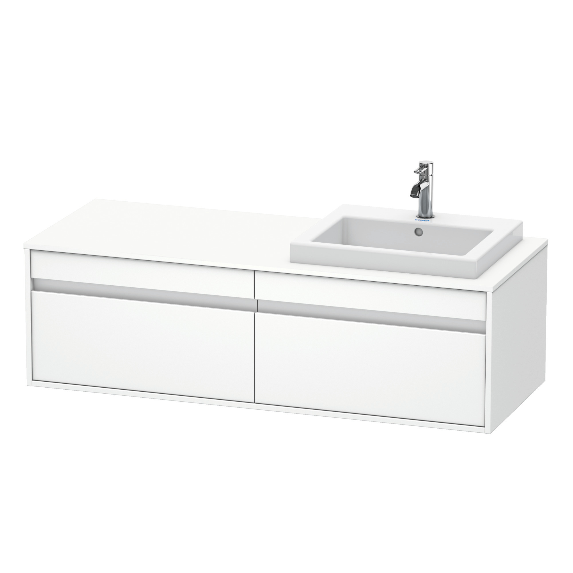 Duravit WTU wandhängend Ketho 550x1400x426mm 2 Auszüge, für EBWT re., weiß matt