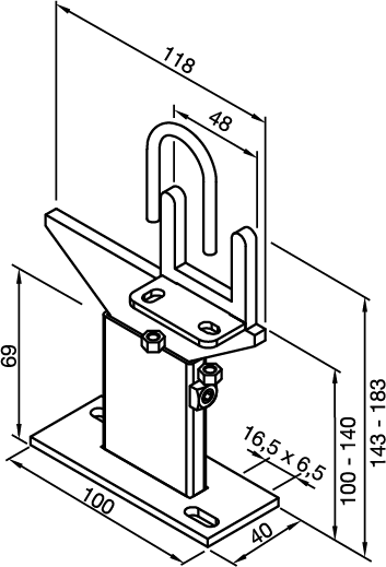 Zehnder Zubehör Fußkonsole FMORV 14-B3, weiß RAL 9016