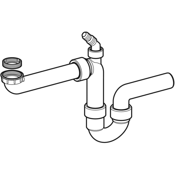 Geberit Rohrbogengeruchsverschluss für ein Spülbecken Raumsparmodell G1 1/2x40