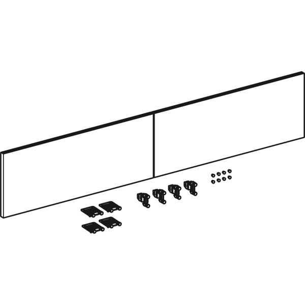 Geberit Schubladenfront Set (2 St.) für iCon US für DWT B:120cm, weiß matt
