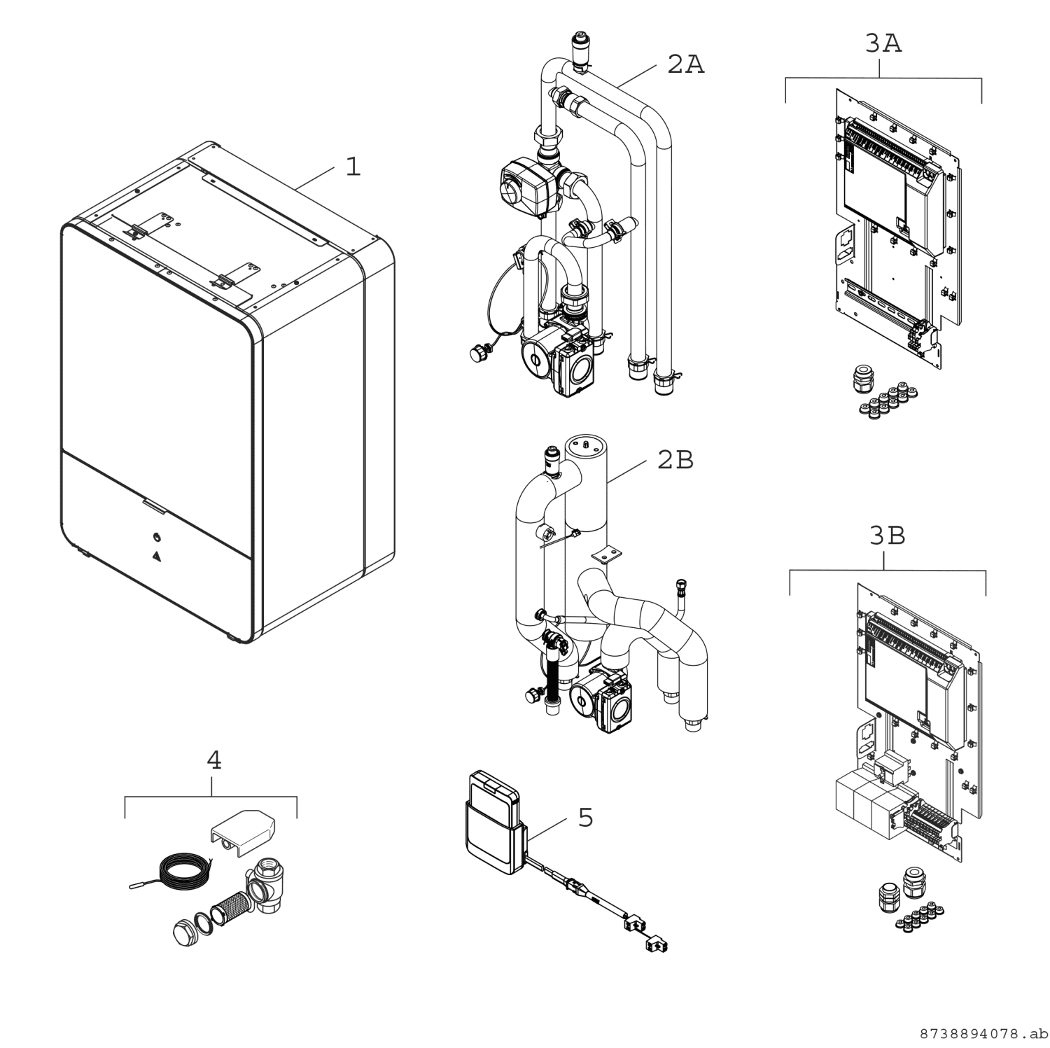 BOSCH Hydraulikeinheit AWE 9 Stücklistenkomponente Monobl.-Wärmepumpe