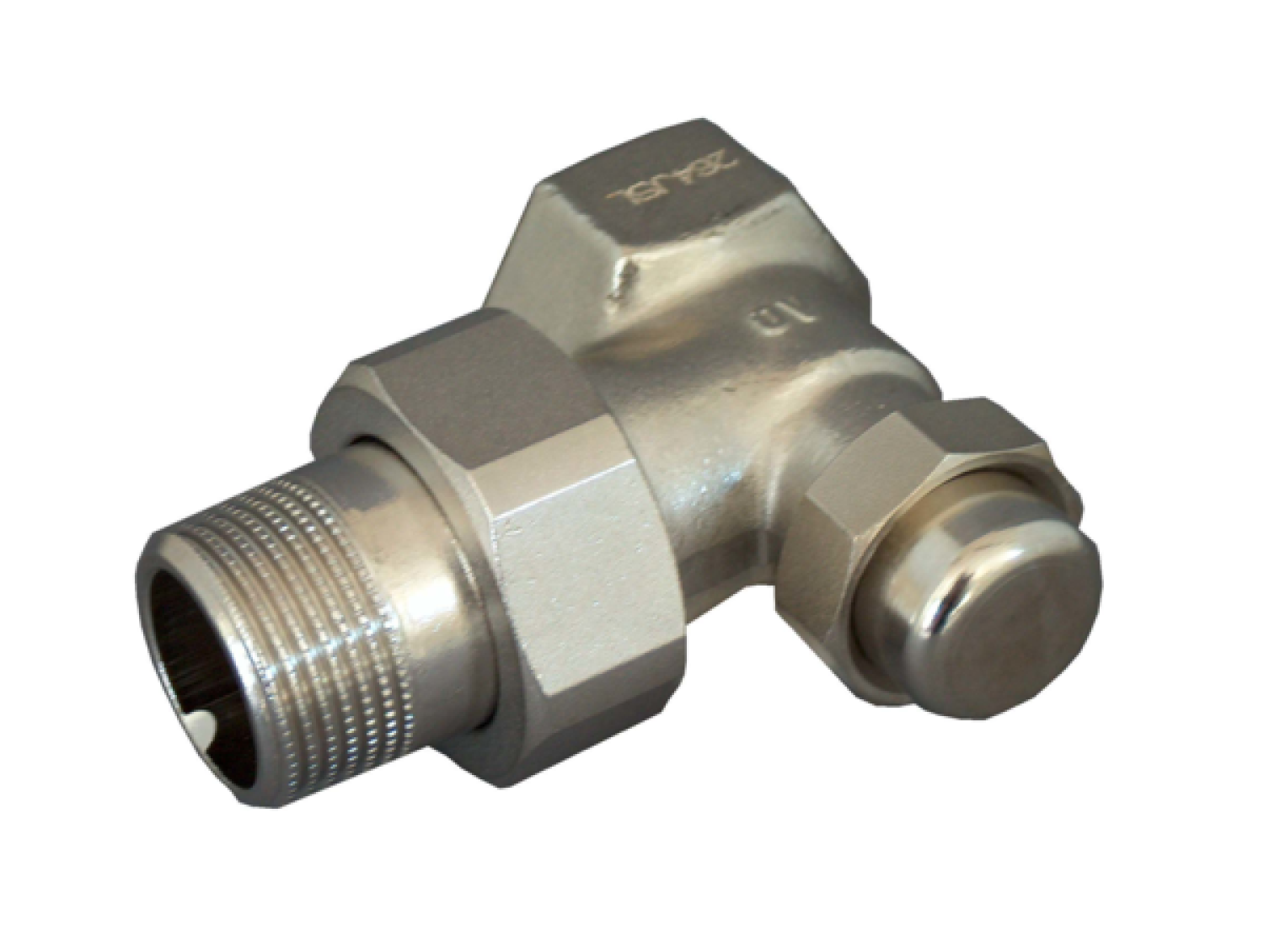 OVENTROP-HK-Verschraubung "Combi LR" DN20, 3/4", PN10, Ms, Eck, vernickelt