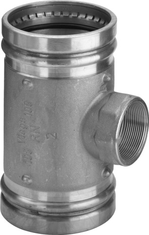 Viega T-Stück Sanpress XL 2217.2XL in 76,1mm x Rp3/4 x 76,1mm Rotguss