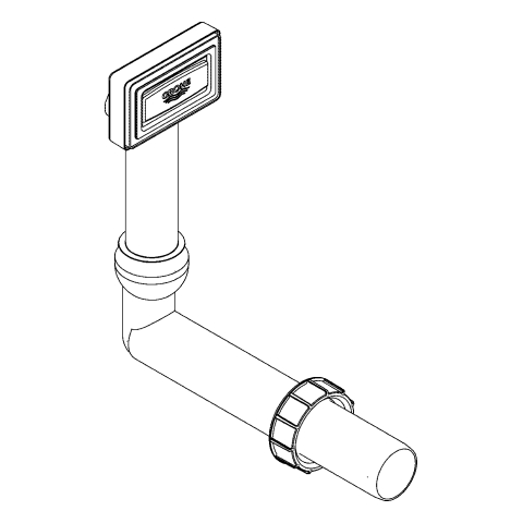 GROHE Abdeckelement 42590_1 für Überlaufgarnitur Einbauspülen edelstahl