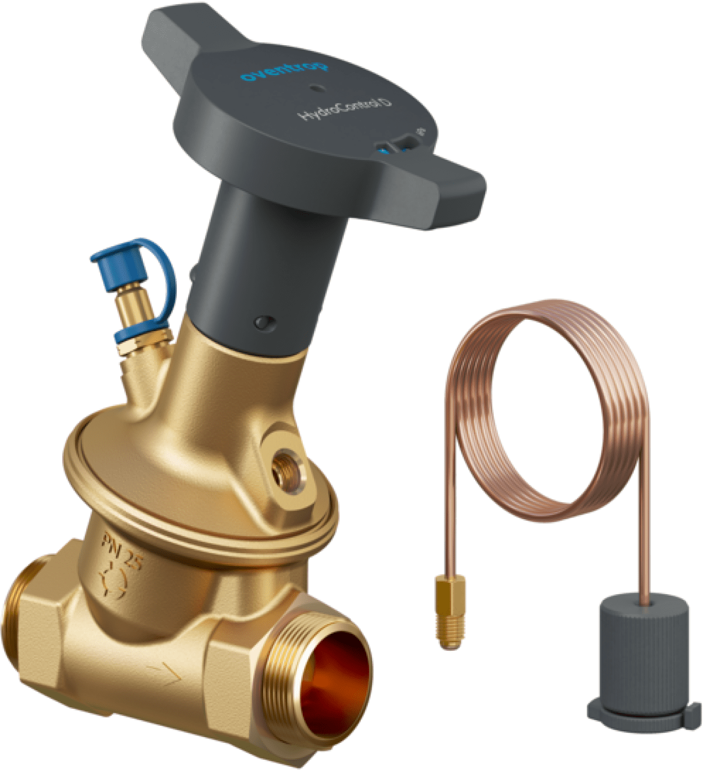 Oventrop-DP-Regler HydroControl D PN16 DN20, G1 AG, EZB, 5-30kPa