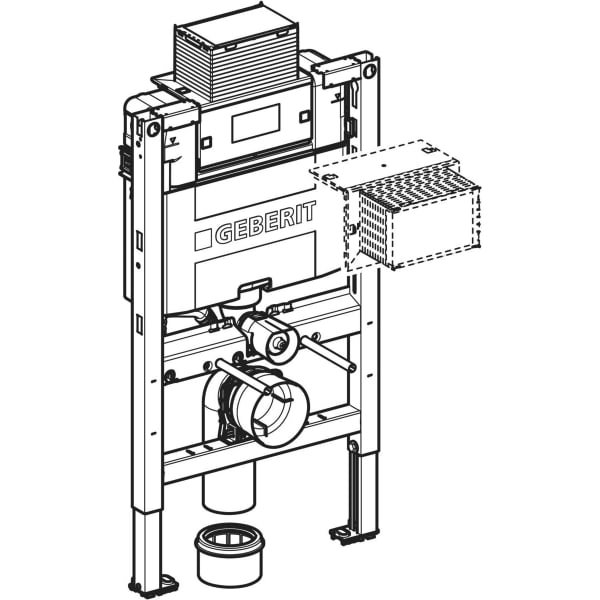 GE Duofix Element für WWC, 82cm mit Omega UP-SPK 12cm