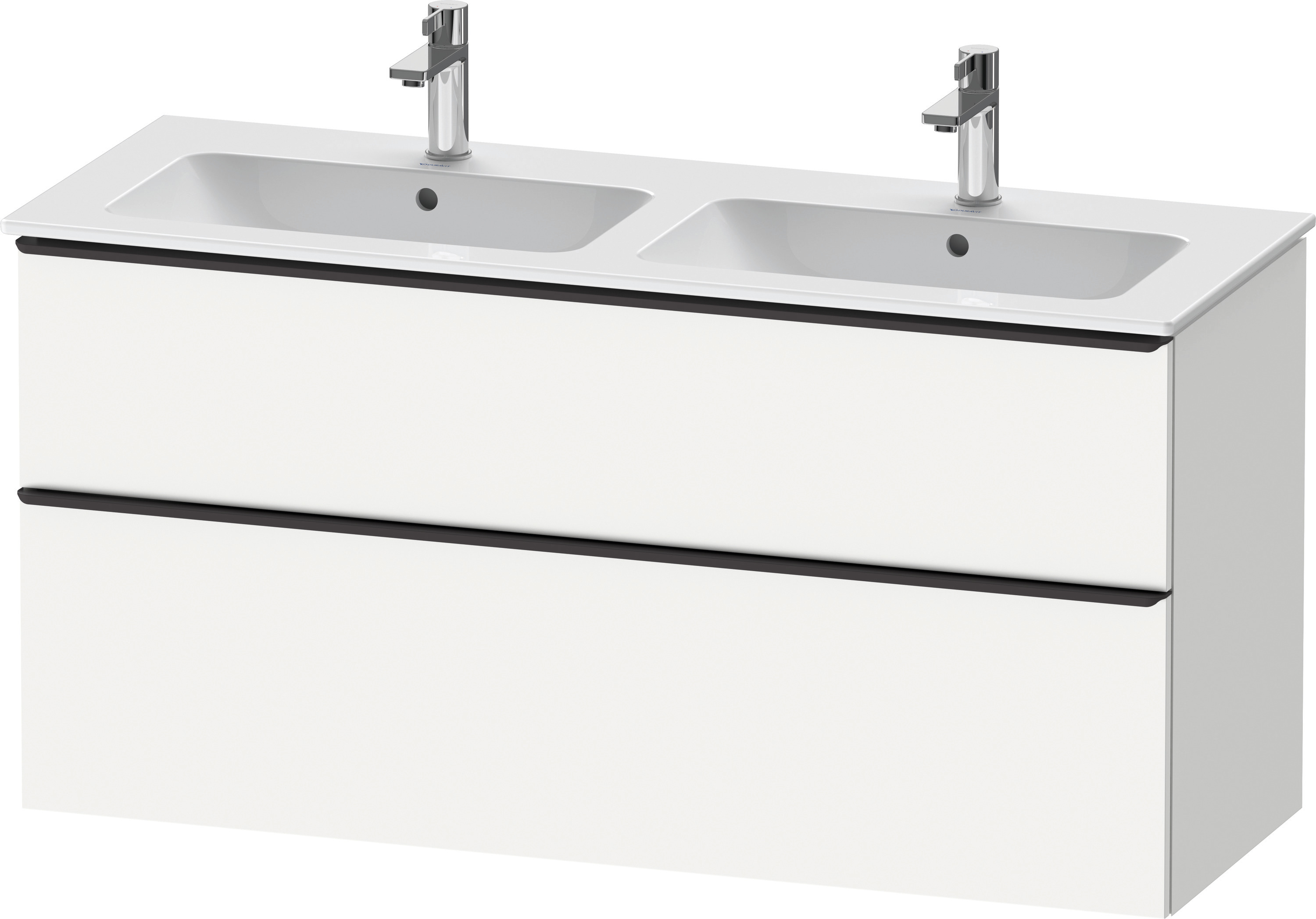 Duravit D-Neo WTU,Ausz:1,Schubk:1,GR:Dia.Schw 1280x462x625mm,Wandh,Weiß Matt,Dekor