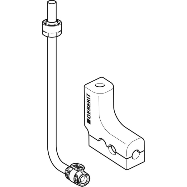 Geberit FlowFit Metallrohr-Anschlussbogen 90Gr SiBr/Cu d16-d15 L100