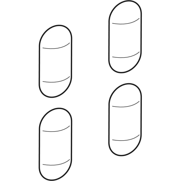 Geberit Set Puffer für WC-Sitz Service Kit, +/- 2mm, je 2 St. Geberit Set Puffer für WC-Sitz Service Kit, +/- 2mm, je 2 St.