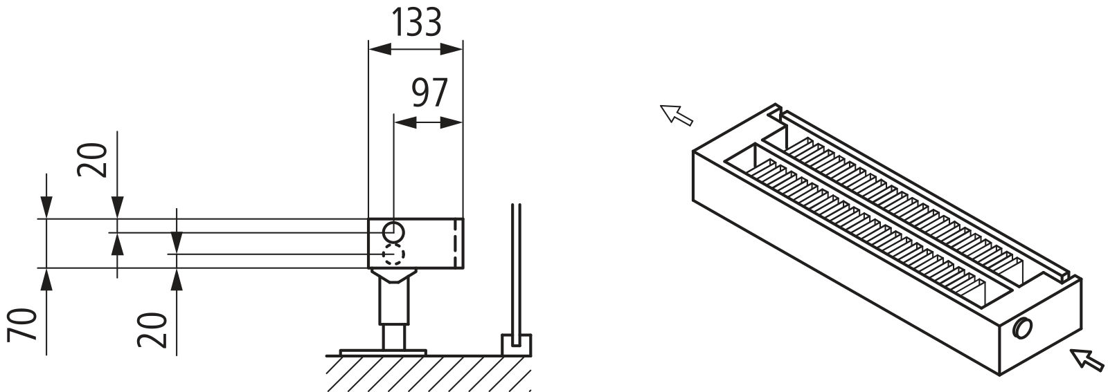 Kermi L-Kon S Typ22 BH140x133x1400 QN1012,weiß,6bar,o. Abd.,AB Uni.