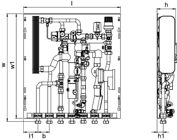 Uponor Combi Port M-Pro Wohnungsstation UFH 19 St BP DT ZM MS UL SS ZA 2C