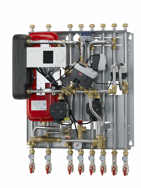 Danfoss Hausstation VX Solo II H2WP, 2 HE:30kW, ECL310/A377, STW