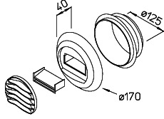 Helios AE 75 Abluftelement 75 cbm/h