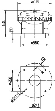 Helios DV EC 250 Pro Dachventilator EC mit Drucksteuerung