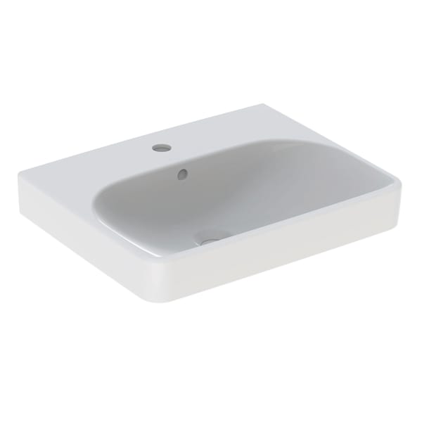 Geberit Smyle Square Waschtisch, 55x44cm m. Hl., m. Ül., weiß, KeraTect Geberit Smyle Square Waschtisch, 55x44cm m. Hl., m. Ül., weiß, KeraTect