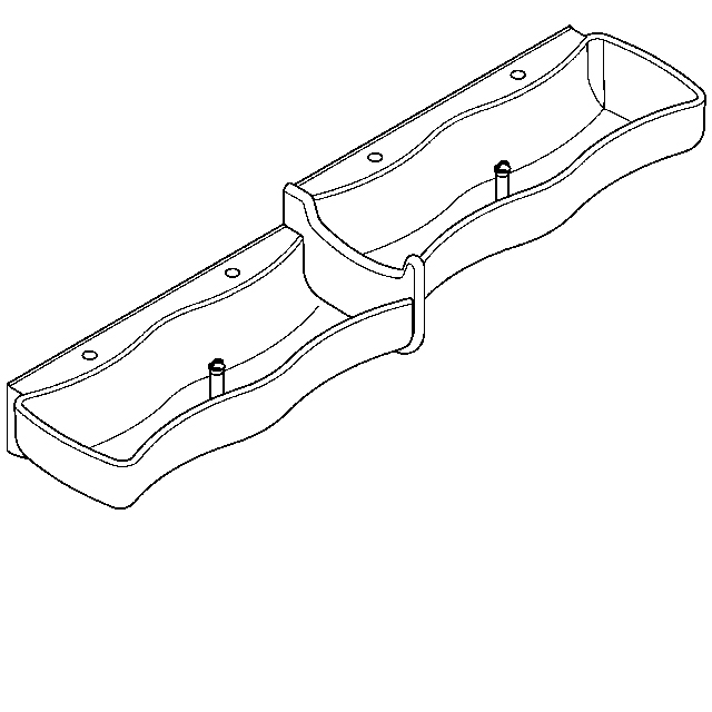 AR Waschrinne, WASHINO, MIRANIT, 2100x340x470 mm, 4 Waschpläze,TW, re ob.