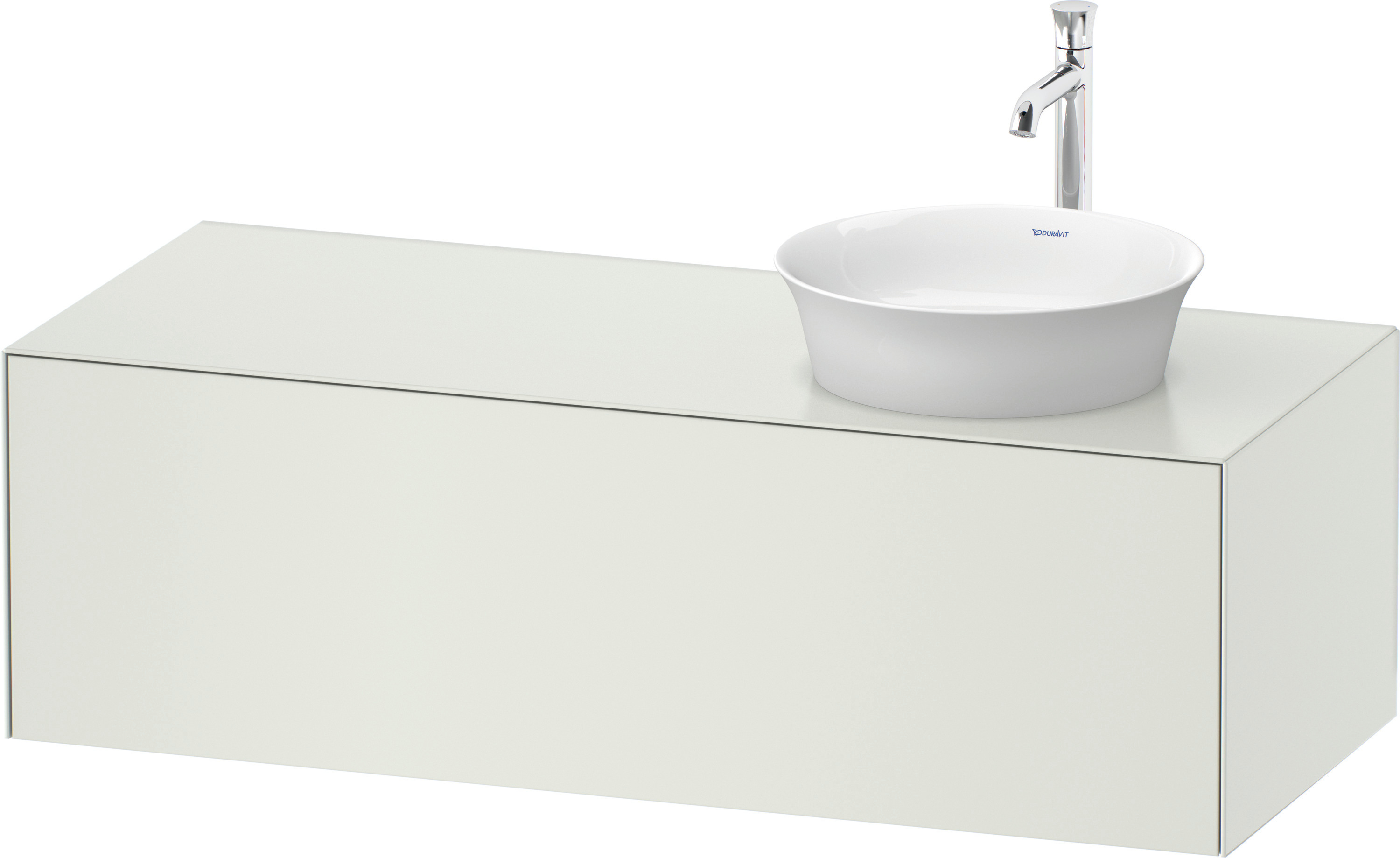 Duravit WTU White Tulip wandh,1 Auszug,B re. 408x1300x550mm, Weiß Seidenmatt ohne ES
