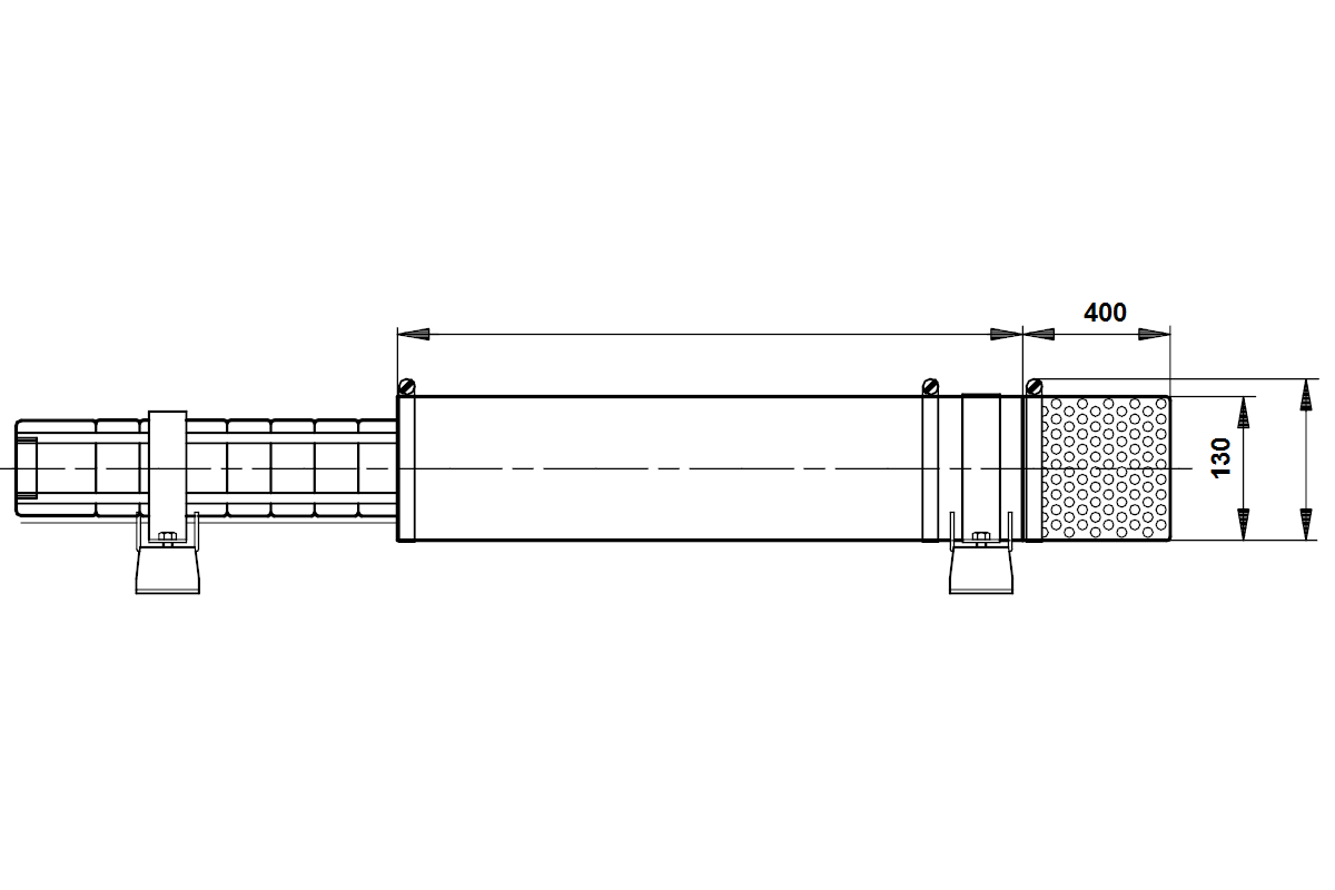 GRUNDFOS Zubehör für Unterwasserpumpen Kühlmantel D115(130)X 400 4in 50/60