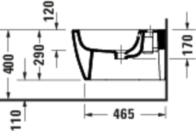 Duravit ME by Starck Wand Bidet, Weiß Seidenmatt