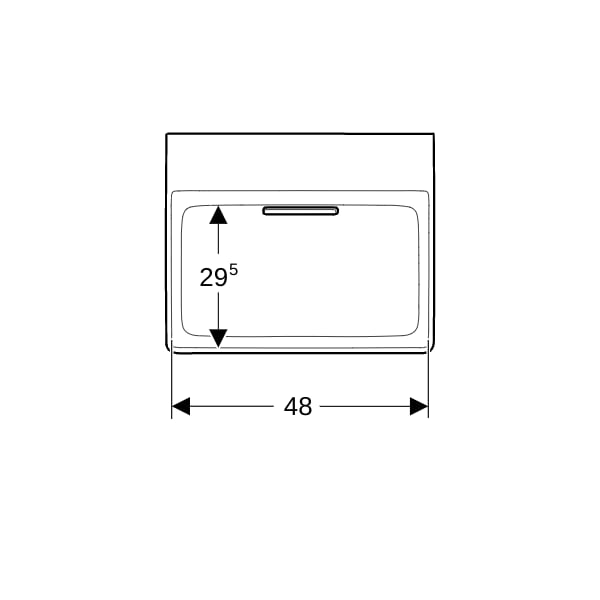 Geberit ONE HWB 50x41 cm, CleanDrain o. Hl., o. Ül., weiß, KeraTect/weiß glzd