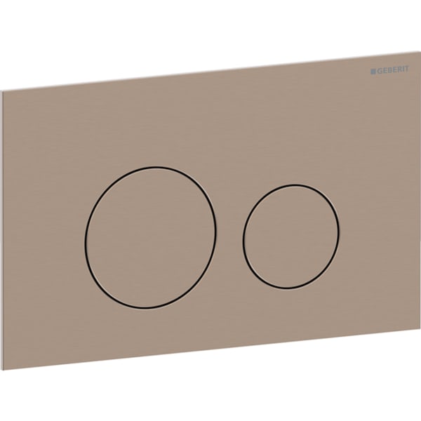 Geberit Sigma40 BetPl., rund, f. 2-Mengen-Sp. rotgold gebürstet, Etc