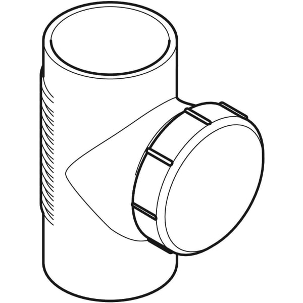 Geberit Silent-db20 Reinigungsstück 90Gr mit runder Serviceöffnung d75