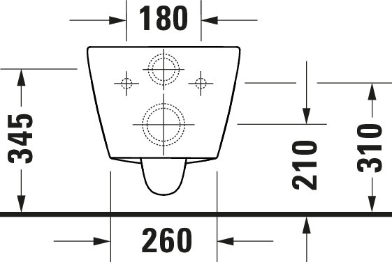 DU Wand WC D-Neo weiß, 480mm, rimmless Tiefspüler, Abgang waagerecht, 4,5L