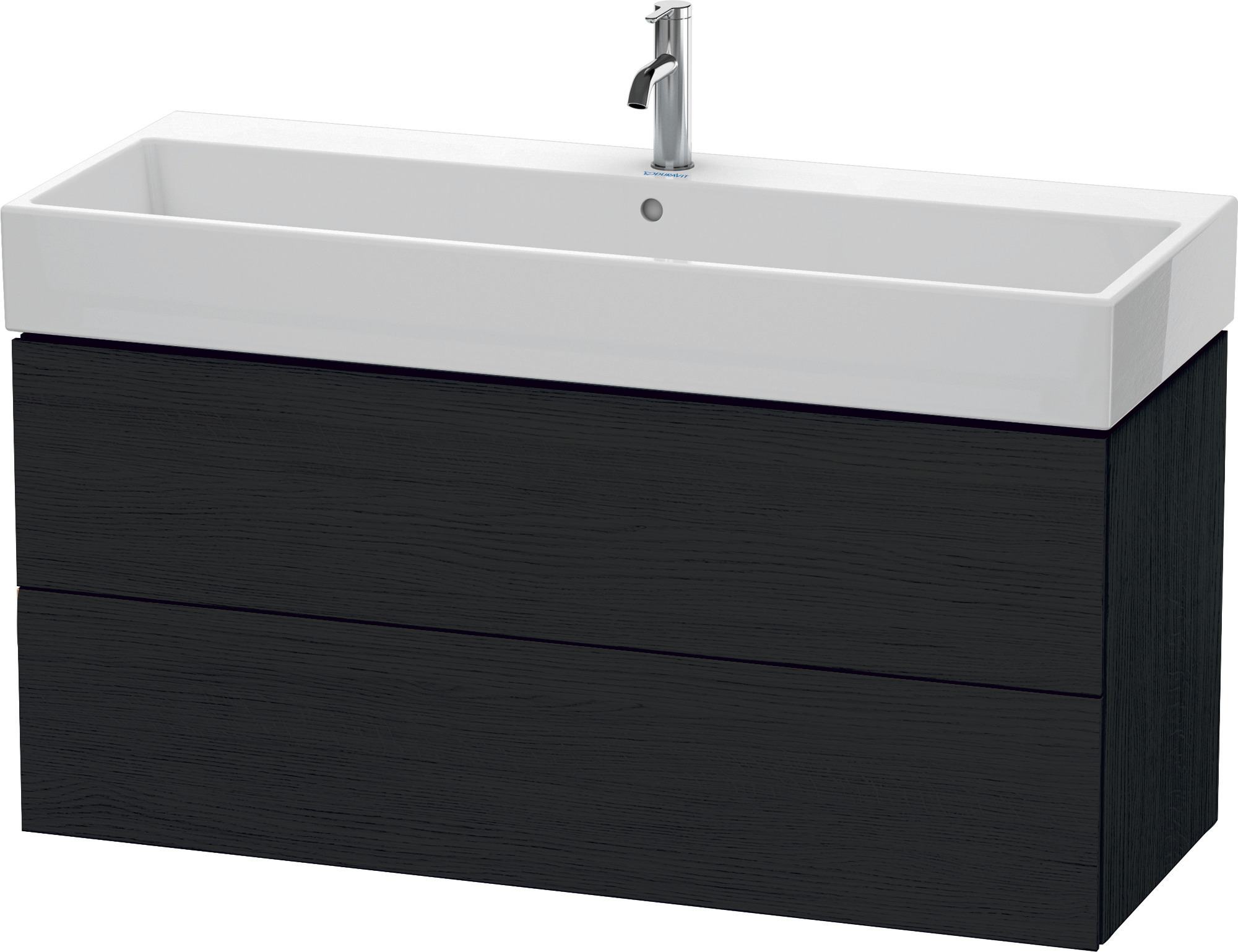 Duravit WTU L-Cube 544x1184x459mm 2 Schubkästen, Eiche Schwarz